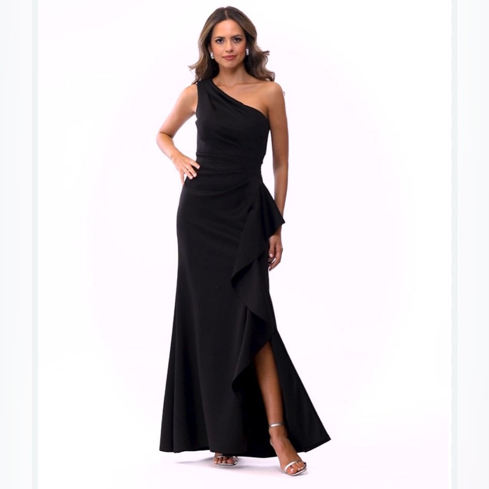 NWT MissSky Women’s Chic One-Shoulder Black Evening Dress